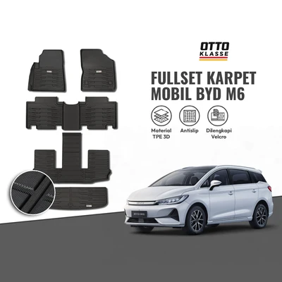 Gambar Otto Klasse Karpet Mobil Full Set Byd M6 2024-Now Tpe - Hitam