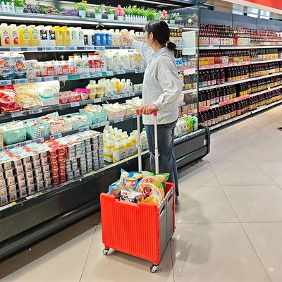 Gambar Azko Troli Lipat Portabel 35 kg - Merah