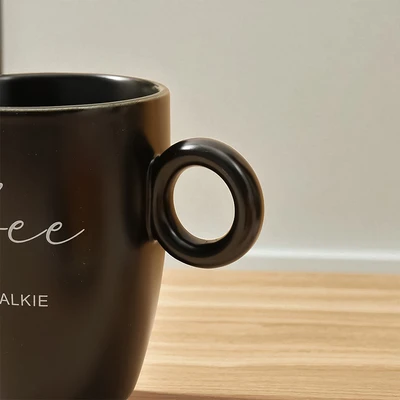 Gambar Appetite Brielle Mug Porcelain 300 ml Set 4 pcs - Hitam/Putih