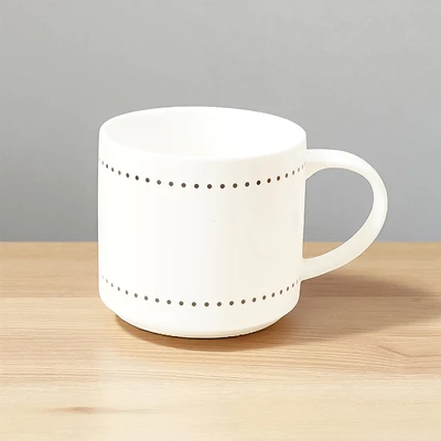 Gambar Appetite Brielle Mug Porcelain Dengan Low Rak 480 ml Set 4 pcs - Hitam/Putih