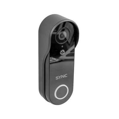 Gambar Krisbow Sync Smart Bel Pintu Dengan Kamera & Chime Ring - Hitam