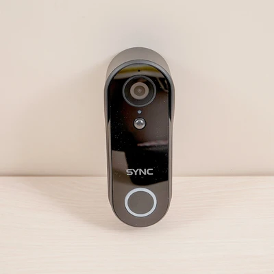 Gambar Krisbow Sync Smart Bel Pintu Dengan Kamera & Chime Ring - Hitam