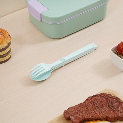 Gambar Culinart Ataku Alat Makan Dengan Tempat Penyimpanan Set 3 pcs Random