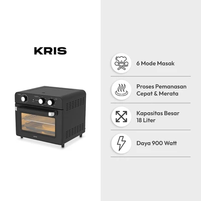 Gambar Kris Air Fryer Oven 18 Liter 900 Watt - Hitam