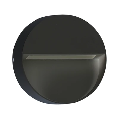 Gambar Krisbow Lampu Dinding Outdoor 5 Watt 3000K IP54 Round - Hitam