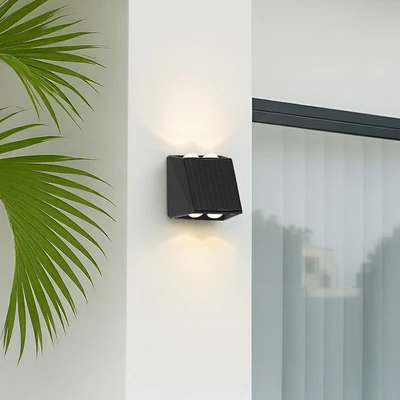 Gambar Krisbow Plain Lampu Dinding Outdoor LED Solar 1 Watt 3CCT IP65 - Hitam