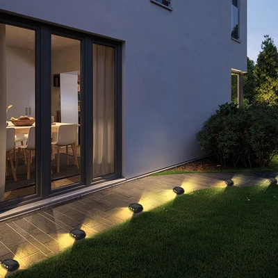 Gambar Krisbow Lampu Taman LED Solar 1 Watt 3000K IP65 - Hitam