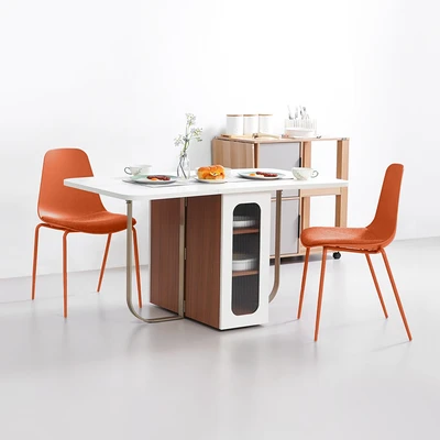 Gambar Informa Iora Flavian II Set Meja Makan 2 Kursi - Putih/Merah Terracotta