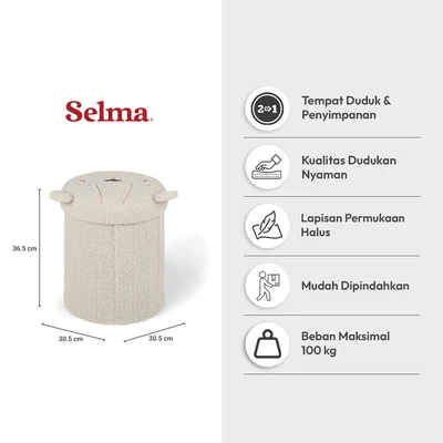 Gambar Selma Himmy Bangku Ottoman - Krem Beige