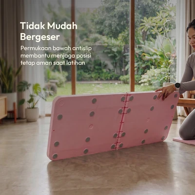 Gambar Alph Mini Pilates Reformer Dengan Resistance Band - Pink