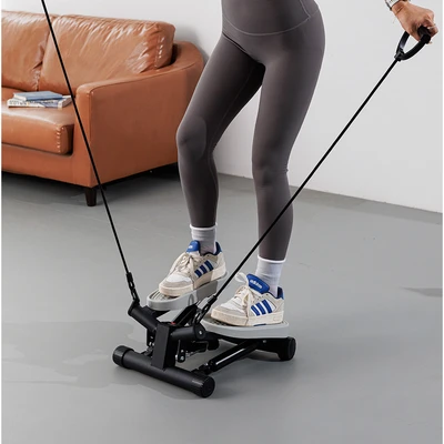 Gambar Kinetic Mini Stepper Dengan Resistance Band - Hitam