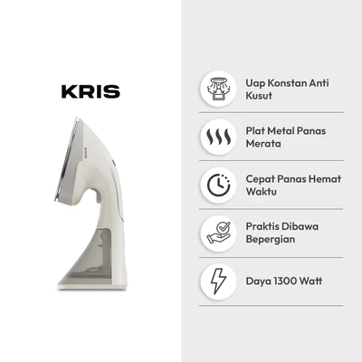 Gambar Kris Setrika Uap Handheld 1300 Watt - Putih/Abu-Abu