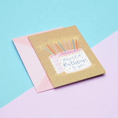 Gambar Ataru Kartu Ucapan Birthday Flame - Gold