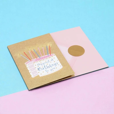 Gambar Ataru Kartu Ucapan Birthday Flame - Gold