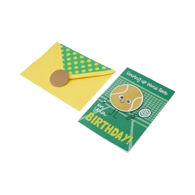 Gambar Ataru Kartu Ucapan Birthday Tennis Ball - Hijau
