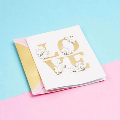 Gambar Ataru Kartu Ucapan Love With Pearl And Flower - Mix