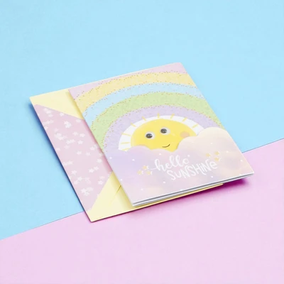 Gambar Ataru Kartu Ucapan Newborn Baby Sunrise Holographic - Mix