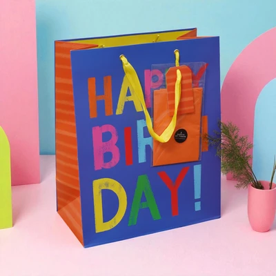 Gambar Ataru Tas Kado Birthday 26.5x33x14 cm Set 3 pcs - Mix