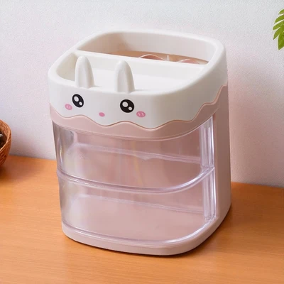 Gambar Ataru Tempat Sampah Meja Rabbit - Putih