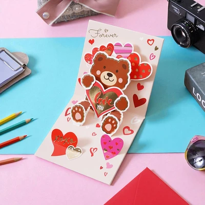 Gambar Ataru Kartu Ucapan Love Pop Up Random