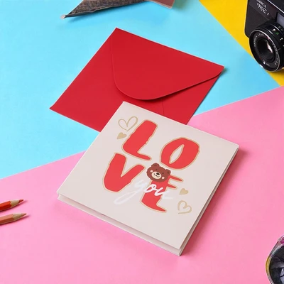 Gambar Ataru Kartu Ucapan Love Pop Up Random