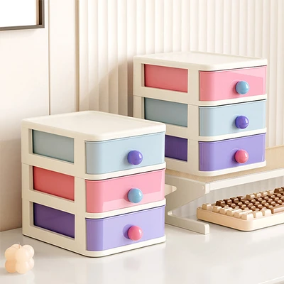 Gambar Stora Clown Organizer Meja Dengan 3 Laci 13.5x17x15.8 cm - Mix