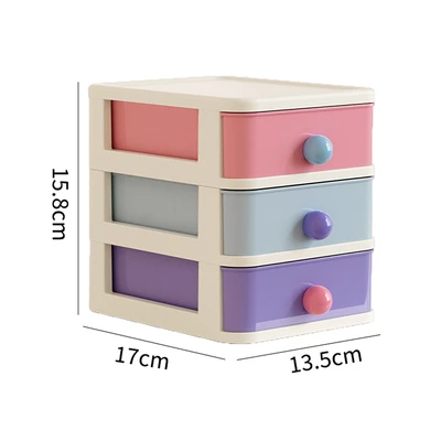Gambar Stora Clown Organizer Meja Dengan 3 Laci 13.5x17x15.8 cm - Mix