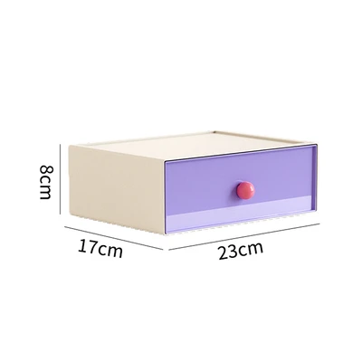 Gambar Stora Clown Laci Penyimpanan Stackable 1 Kompartemen 23x17x8 cm - Mix