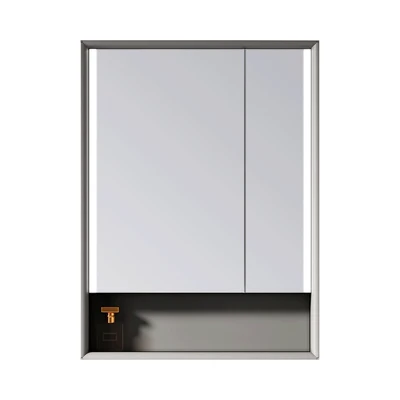 Gambar Informa Berlin Kabinet Dinding Kamar Mandi Dengan Cermin 55x12x70 cm - Abu-Abu