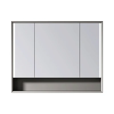 Gambar Informa Berlin Kabinet Dinding Kamar Mandi Dengan Cermin 90x12x70 cm - Abu-Abu