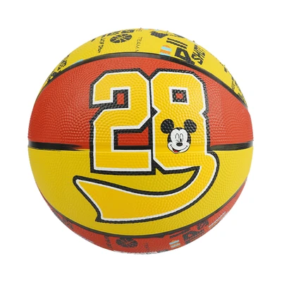 Gambar Disney Ukuran 5 Bola Basket Rubber Mickey - Kuning/Oranye