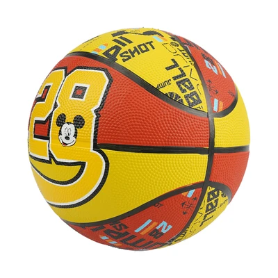 Gambar Disney Ukuran 5 Bola Basket Rubber Mickey - Kuning/Oranye