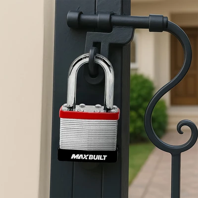 Gambar Maxbuilt Gembok Boron Long Shackle 4 cm - Silver