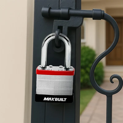 Gambar Maxbuilt Gembok Boron Long Shackle 5 cm - Silver