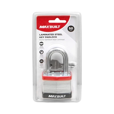 Gambar Maxbuilt Gembok Boron Long Shackle 5 cm - Silver