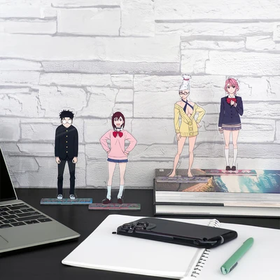 Gambar Kabao Dandadan Miniatur Dekorasi Stand Akrilik Momo Ayase - Pink