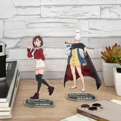 Gambar Kabao Dandadan Miniatur Dekorasi Stand Akrilik Momo Ayase - Merah Maroon