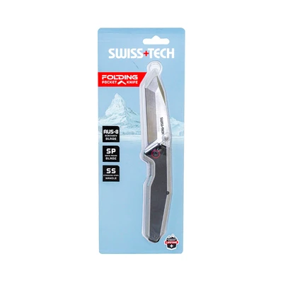 Gambar Swiss Tech 3.5 inch Pisau Saku Lipat - Abu-abu