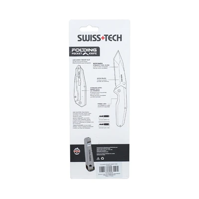 Gambar Swiss Tech 3.5 inch Pisau Saku Lipat - Abu-abu