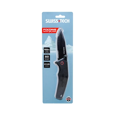 Gambar Swiss Tech 4 inch Pisau Saku Lipat - Hitam