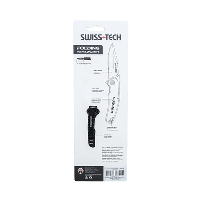Gambar Swiss Tech 4 inch Pisau Saku Lipat - Hitam