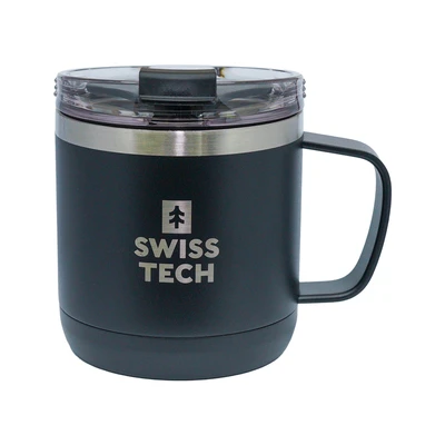 Gambar Swiss Tech Mug Vacuum Flask Stainless Steel 413 ml - Hitam