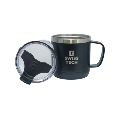 Gambar Swiss Tech Mug Vacuum Flask Stainless Steel 413 ml - Hitam