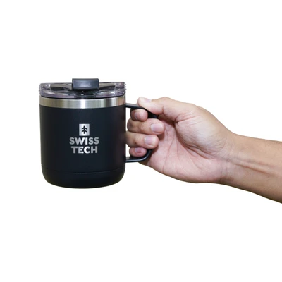Gambar Swiss Tech Mug Vacuum Flask Stainless Steel 413 ml - Hitam