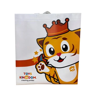Gambar Toys Kingdom Tas Belanja Tiggi Medium - Putih/oranye