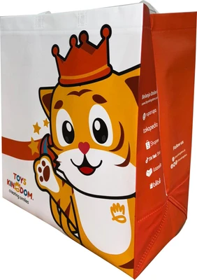 Gambar Toys Kingdom Tas Belanja Tiggi Medium - Putih/oranye