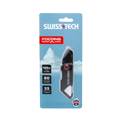 Gambar Swiss Tech 1.5 inch Pisau Lipat Mini - Hitam