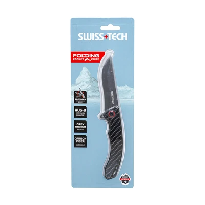 Gambar Swiss Tech 3.5 Inch Pisau Lipat - Hitam