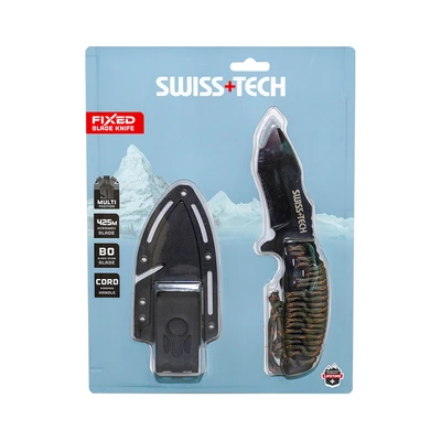 Gambar Swiss Tech Pisau Fixed Blade 3.25 Inch - Hitam