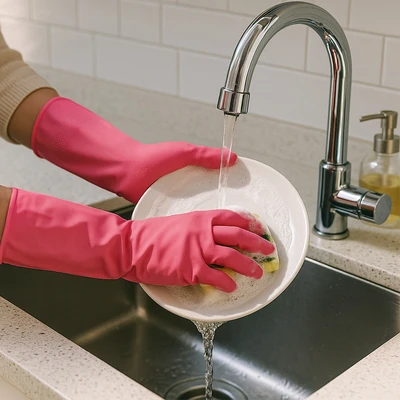 Gambar Proclean Ukuran L Sarung Tangan Latex - Pink